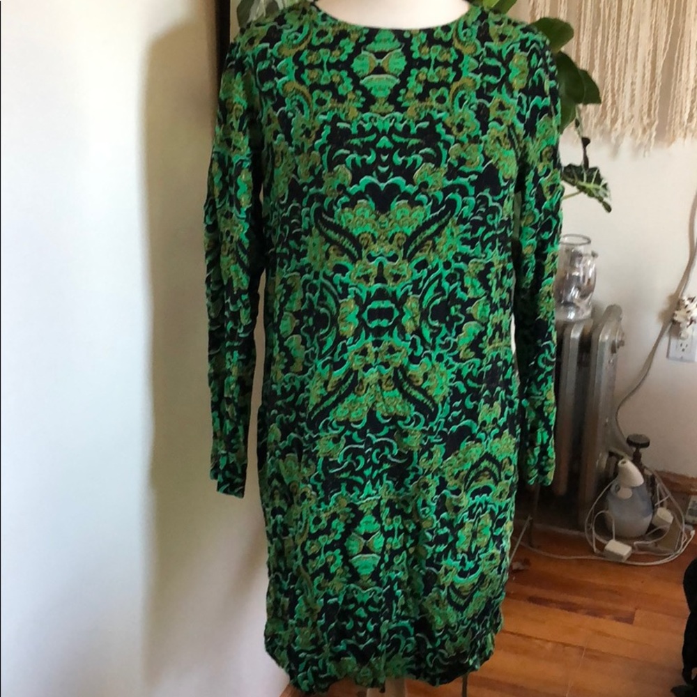 Fun pattern long sleeve dress